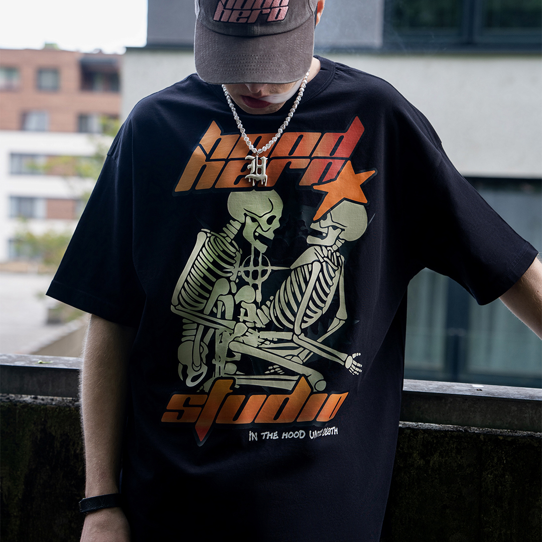 M - T-shirt Skeletons - Black